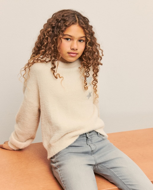 Jersey pelo con estrellas lentejuelas de niña
