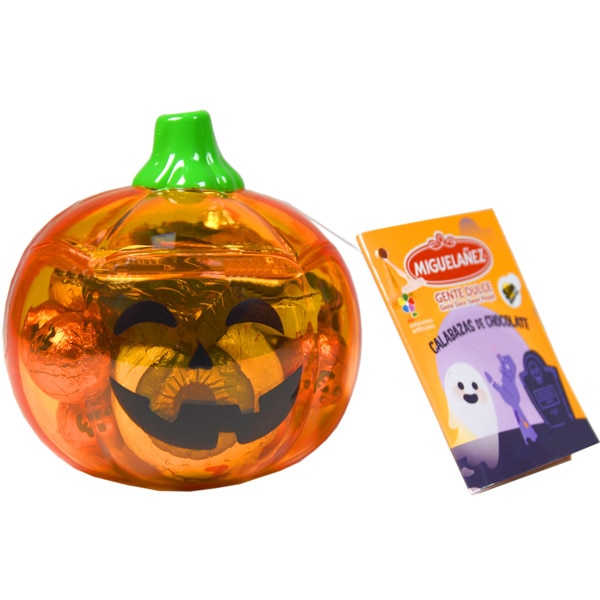 Abóbora com Chocolates Halloween embalagem 100 g