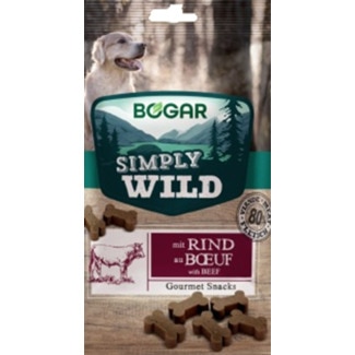 Bogar Snack Gourmet Simply Wild Carne embalagem 100 g