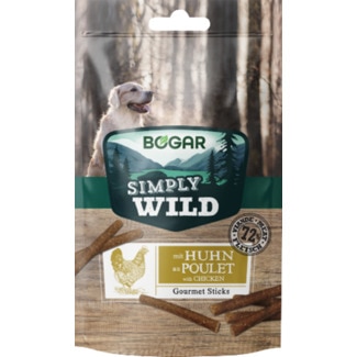 Bogar Snack Gourmet para Cão Simply Wild Frango embalagem 110 g
