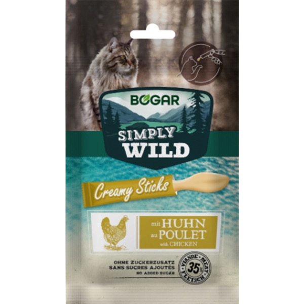 Snack para Gato Simply Wild Pack 5 Unidades embalagem 75 g