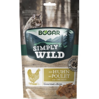 Bogar Snack para Gato Simply Wild Frango embalagem 50 g