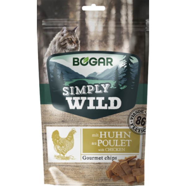 Snack para Gato Simply Wild Frango embalagem 50 g