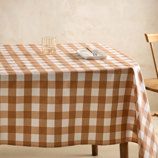 Mantel antimanchas resinado Vichy El Corte Inglés