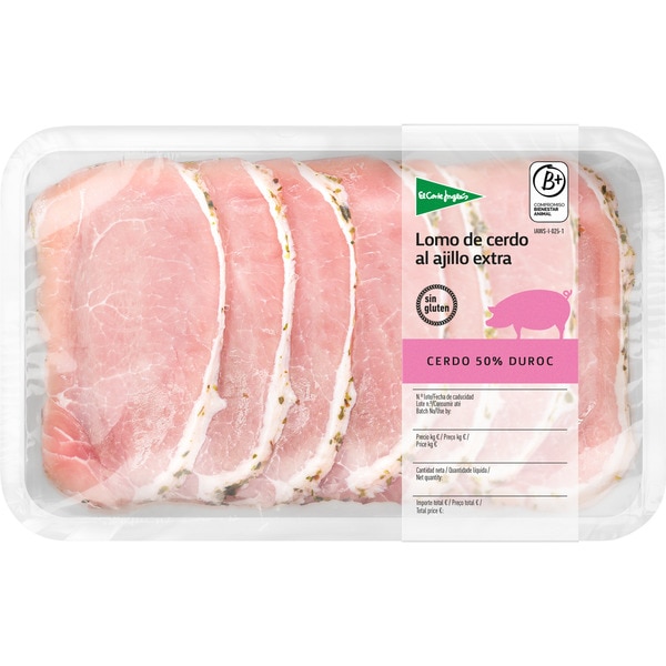 Schweinelende extra 50% Duroc mit Knoblauch glutenfrei ungefähres Gewicht Schale 600 g