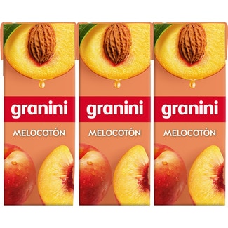 GRANINI néctar de melocotón pack 3 briks 200 ml