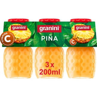 GRANINI Ananasnektar 3er-Pack Flaschen 200 ml (Glasbehälter)