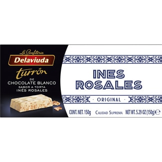 DELAVIUDA Inés Rosales torte flavour white chocolate nougat tablet 150 g