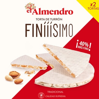 EL ALMENDRO suuuuperdünne traditionelle Turrón-Torte Premiumqualität Karton 170 g