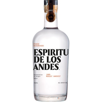 Espiritude Los Andes Aguardente Pisco garrafa 70 cl