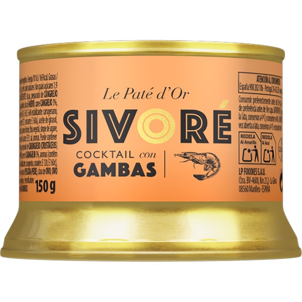 D'Or Sivore cocktail pâté with prawns tin 150 g