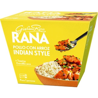 GIOVANNI RANA pollo con arroz indian style + topping guidilla seca 1 ración Behälter 351 g
