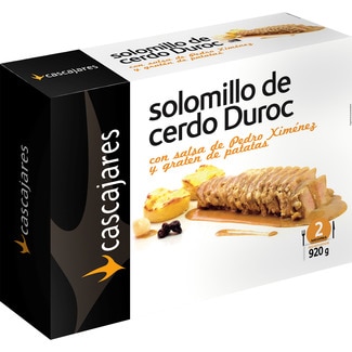 CASCAJARES Filetsteak vom Duroc-Schwein mit Pedro Ximénez-Sauce und Kartoffelgratin Box 920 g 2 Portionen