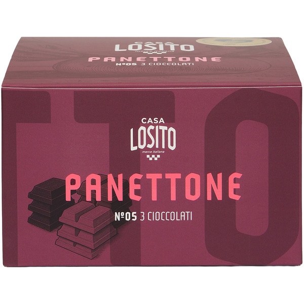 Nº 5 Panettone aus Sauerteig 3 Schokoladensorten Karton 750 g