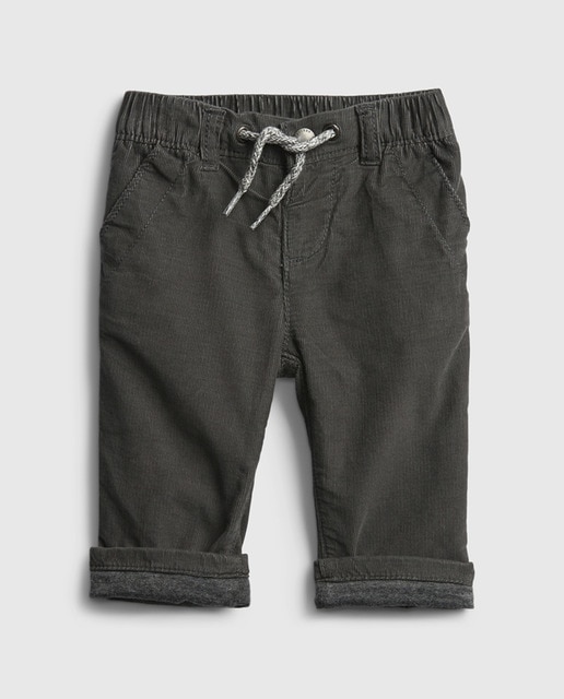 Pantalón de bebé niño en pana kaki