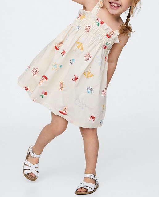 Vestido de tirantes con lazo para bebés y niñas pequeñas