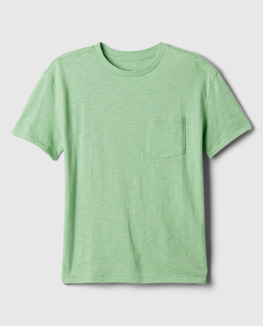 Camiseta de niño con manga corta y bolsillo
