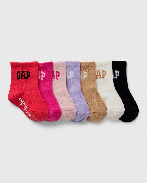 Pack de siete pares de calcetines colores bebé niña