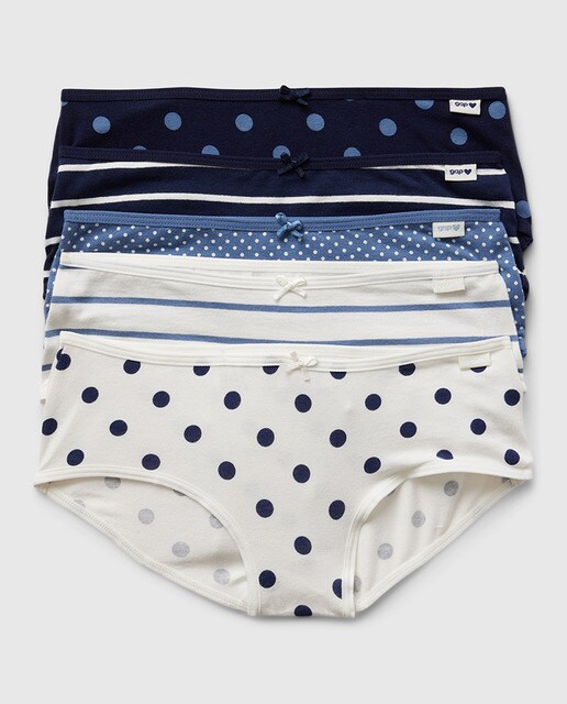 Pack de 6 braguitas de niña con estampado