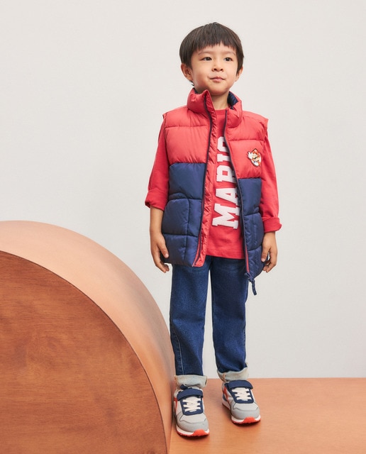 Chaleco estampado licencia Mario Bross de niño