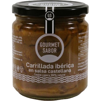 GOURMET SABOR carrillada ibérica en salsa castellana cocina casera 100% natural tarro 370 g