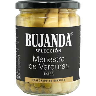 BUJANDA menestra de verduras extra elaborado en Navarra frasco 260 g neto escurrido