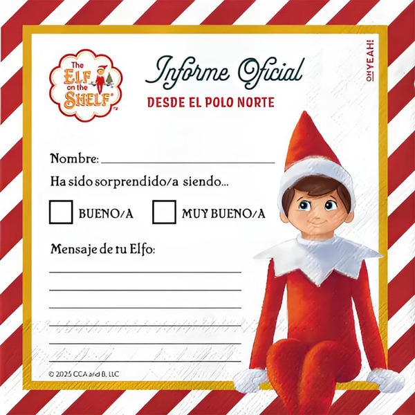 Christmas The Elf on the Shelf Christmas napkins 33X33 cm packet 30 units