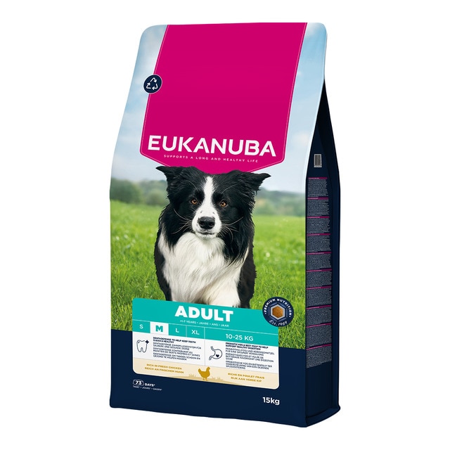 Eukanuba – Pienso para perros adultos medianos Eukanuba pollo fresco 15 kg.