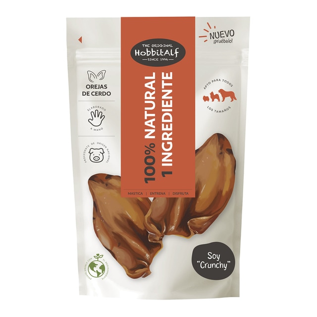 Hobbitalf – Orejas de cerdo para perros adultos Hobbitalf 100 g.