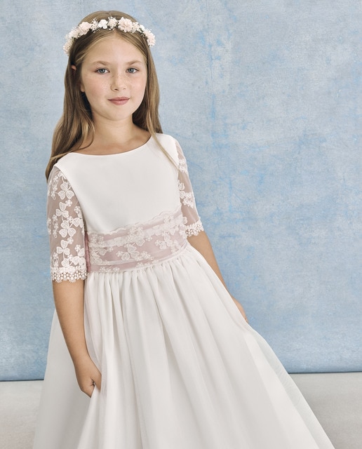 Vestido de comunión  bordado  ALDEBARÁN