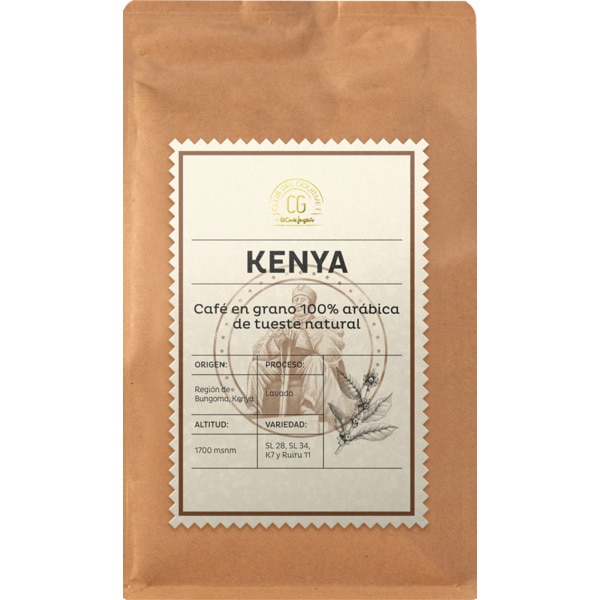 Café em Grão 100% Arábica Torrado ao Natural Kenya embalagem 250 g