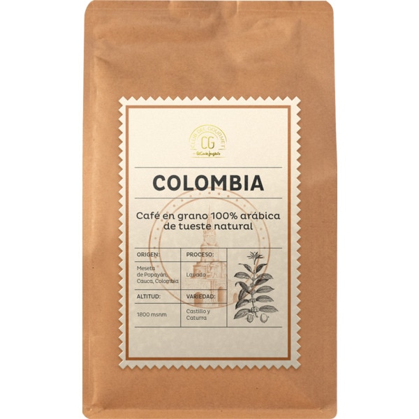 Café em Grão 100% Arábica Assado ao Natural Colômbia embalagem 250 g