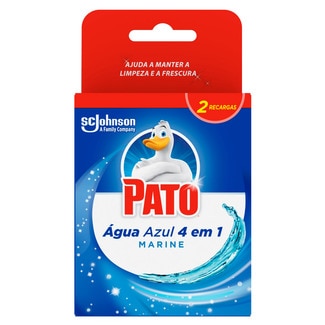 Pato Bloco Sanitário Água Azul Pack 2 Recargas 80 g