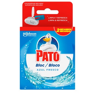 Pato Bloco Sanitário Azul Fresco Pack 2 Recargas 80 g