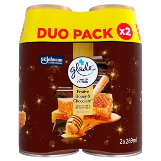 Glade Ambientador Recarga Difusor Honey Chocolate embalagem 2 unidades
