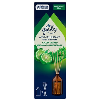 Glade Ambientador Mikado Aromaterapia Calm Mind embalagem 80 ml