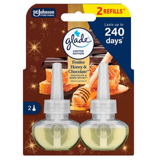 Glade Ambientador Elétrico Recarga Honey Chocolate embalagem 2 unidades