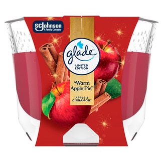 Glade Vela Aroma Warm Apple Pie embalagem 204 g