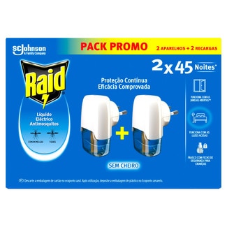 Raid Insecticida Eléctrico Anti Mosquitos Pack Duplo pack 2 27 ml