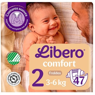 Libero Fraldas Comfort T2 embalagem 47 unidades