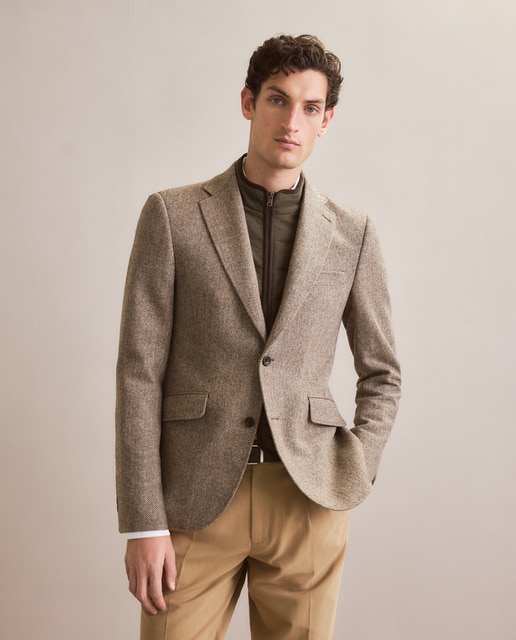 Chaqueta de hombre con pecherín espiga