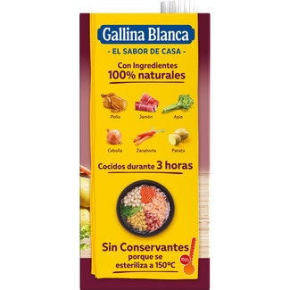 Caldo casero de pollo con jamón bajo en grasa sin gluten brik 1 l - Gallina Blanca