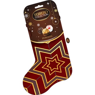FERRERO COLLECTION Konfektsortiment in Weihnachtsstrumpf Behälter 168 g