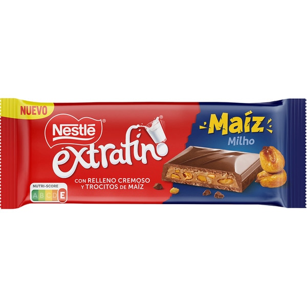 chocolate with creamy filling and corn pieces tablet 84 g