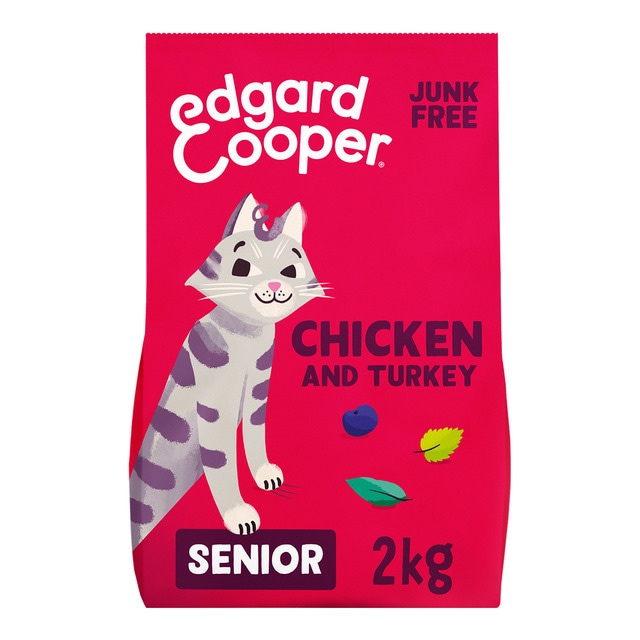 Edgard & Cooper – Pienso para gatos sénior Edgard & Cooper pollo y pavo sin cereales 2 kg.