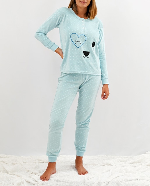 Pijama de mujer largo terciopelo