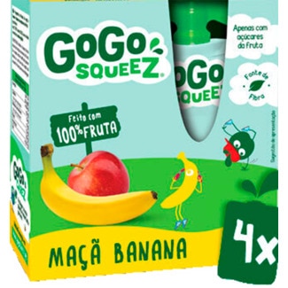 Gogo Squeez Maçã e banana Pack 4 unidades embalagem 90 g