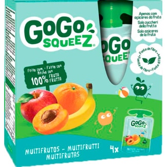 Gogo Squeez Multifrutos Pack 4 unidades embalagem 90 g