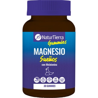 NATURTIERRA magnesio con melatonina gummies Sueños veganas sin gluten y sin lactosa Topf 30 Einheiten