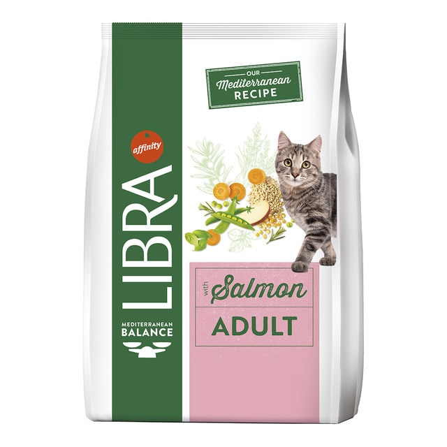 Libra – Pienso para gatos adultos Libra salmón y arroz. 12 Kg